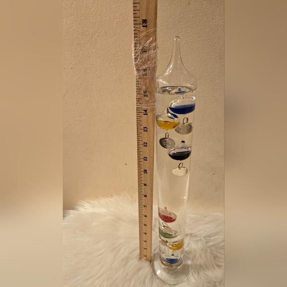 Galileo Thermometer Science Liquid Glass Guage Gadget - Picture 9 of 12